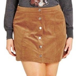 NWT City Chic Plus Corduroy Button Down Skirt